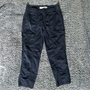 Navy blue cargo capris